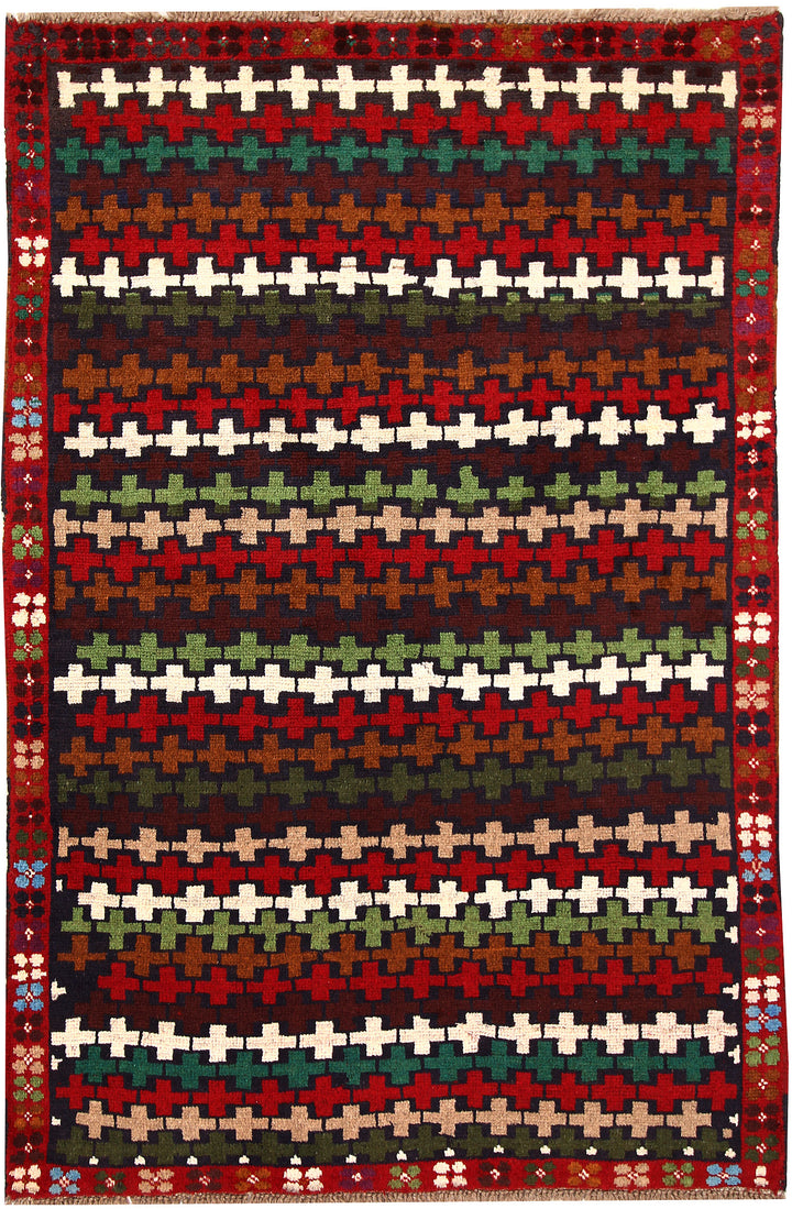 Multi Colored Baluchi 4' x 6' 1 - No. 63979 - ALRUG Rug Store