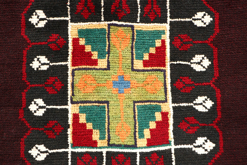 Maroon Baluchi 3' 5 x 6' 6 - No. 63981 - ALRUG Rug Store