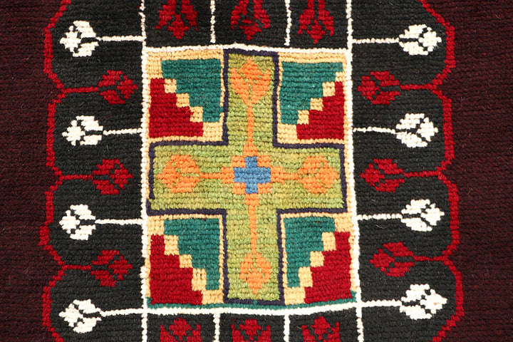 Maroon Baluchi 3' 5 x 6' 6 - No. 63981 - ALRUG Rug Store