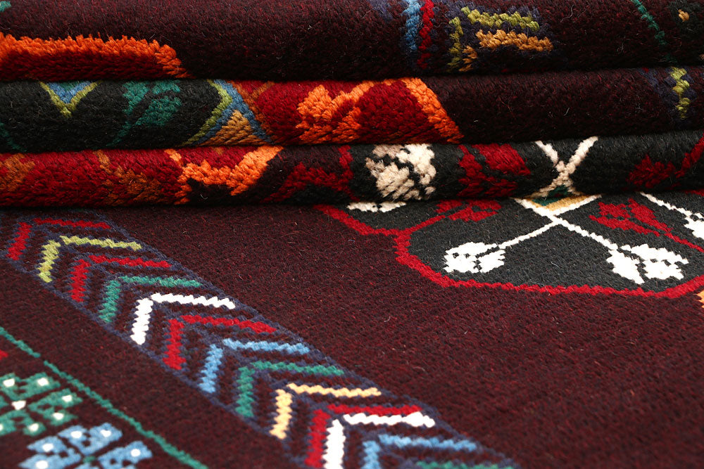 Maroon Baluchi 3' 5 x 6' 6 - No. 63981 - ALRUG Rug Store
