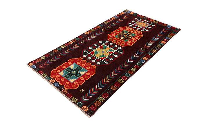 Maroon Baluchi 3' 5 x 6' 6 - No. 63981 - ALRUG Rug Store