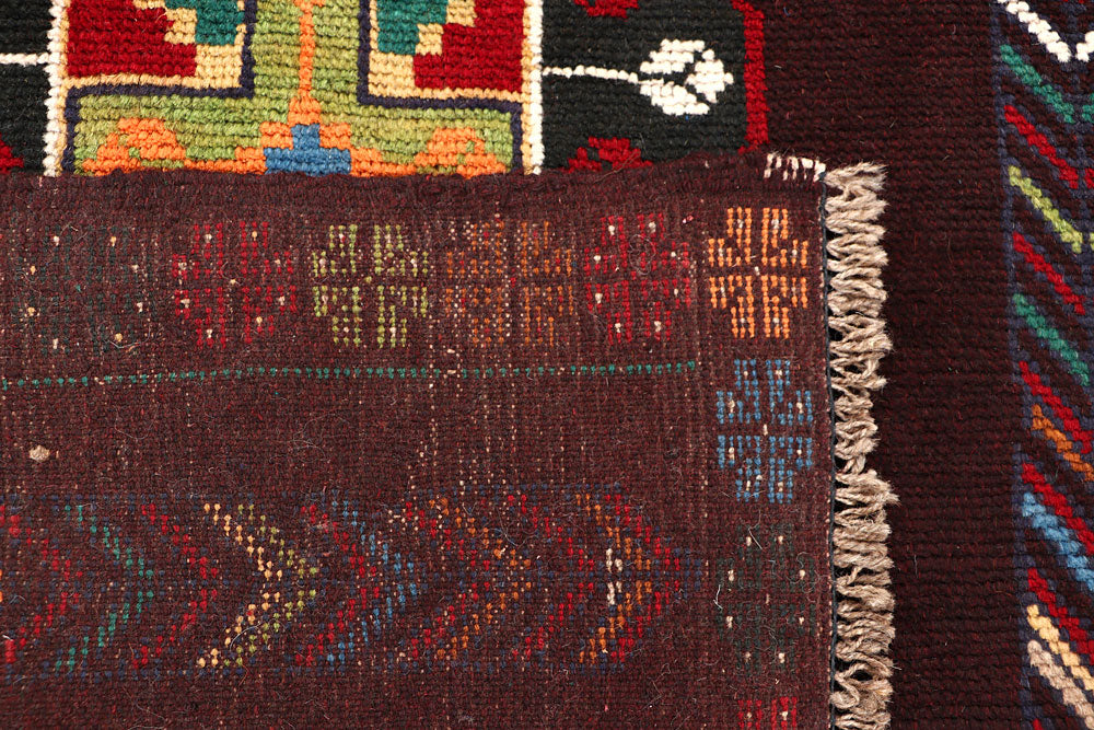 Maroon Baluchi 3' 5 x 6' 6 - No. 63981 - ALRUG Rug Store