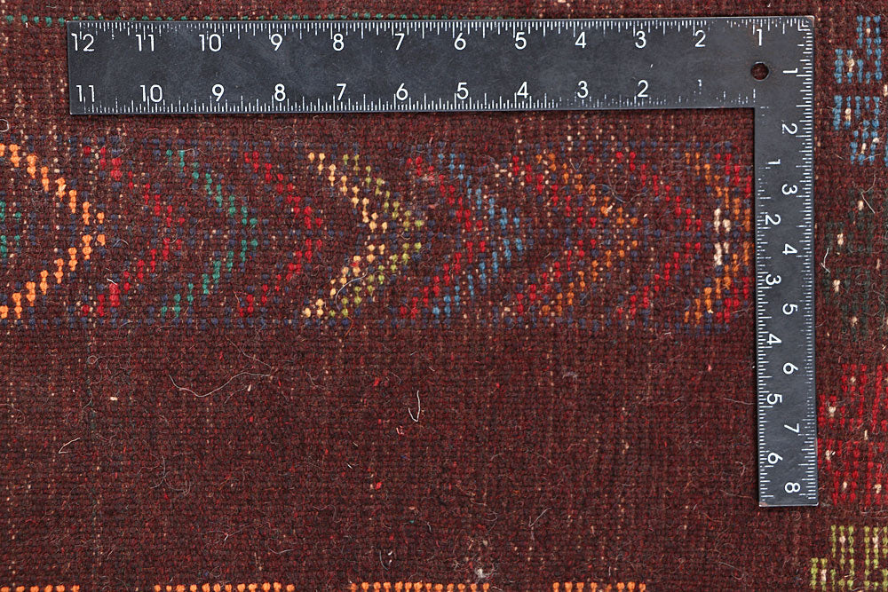 Maroon Baluchi 3' 5 x 6' 6 - No. 63981 - ALRUG Rug Store