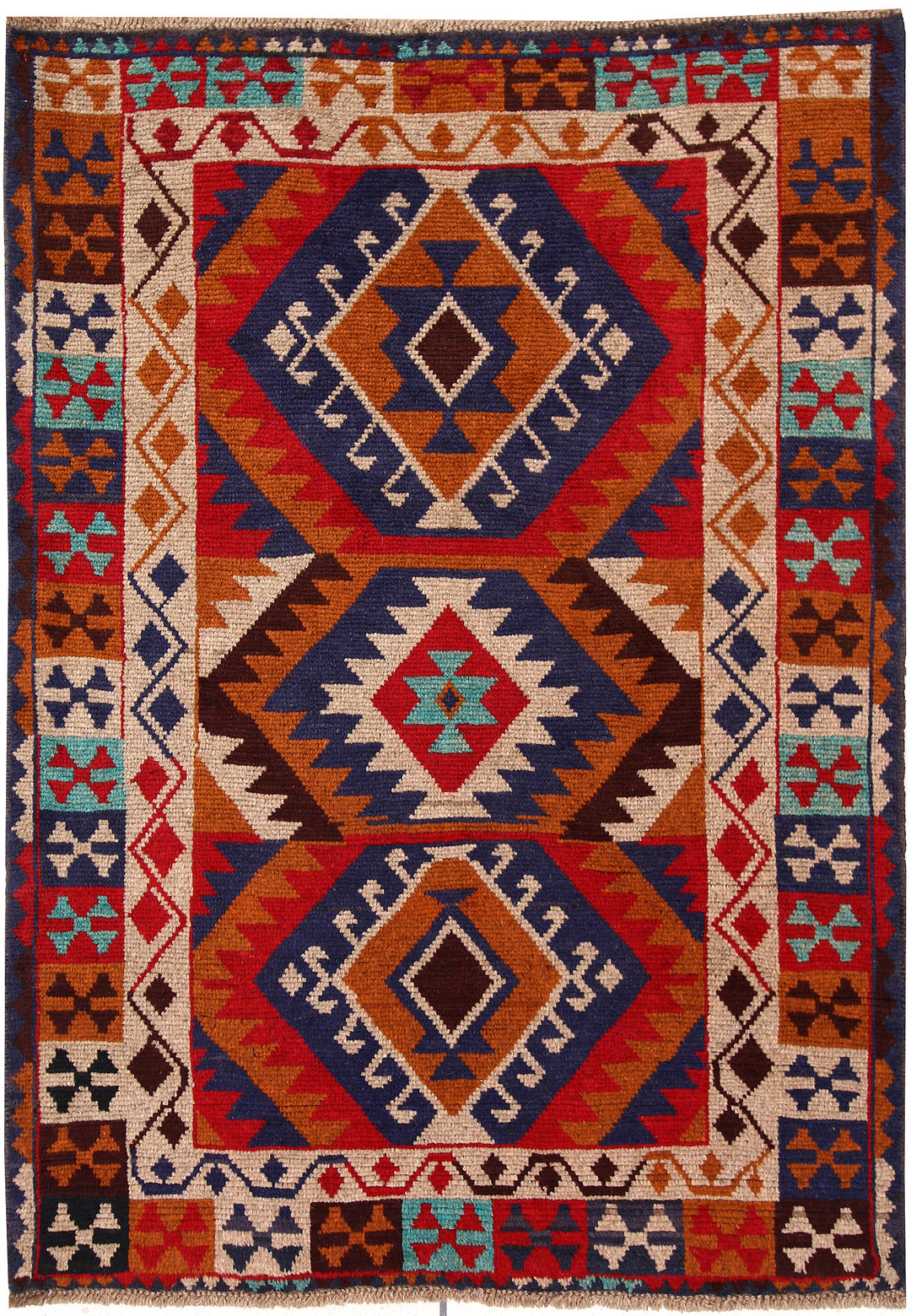 Multi Colored Baluchi 4' 2 x 5' 9 - No. 63992 - ALRUG Rug Store