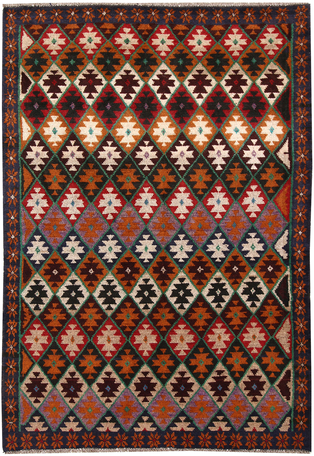Multi Colored Baluchi 4' 2 x 5' 7 - No. 63994 - ALRUG Rug Store