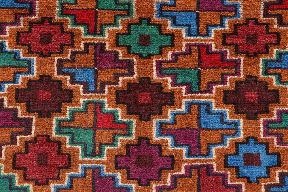 Saddle Brown Baluchi 4' x 5' 11 - No. 63995 - ALRUG Rug Store