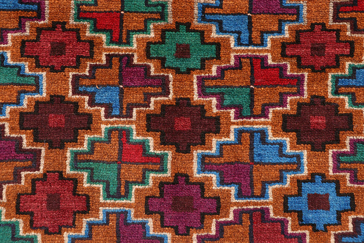 Saddle Brown Baluchi 4' x 5' 11 - No. 63995 - ALRUG Rug Store