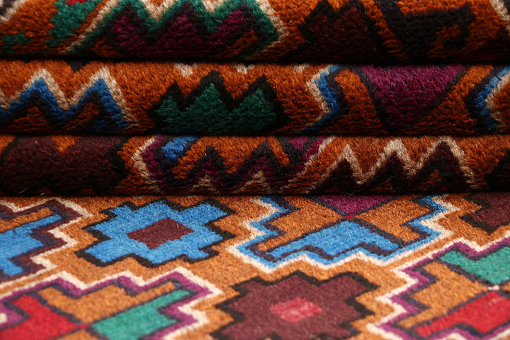 Saddle Brown Baluchi 4' x 5' 11 - No. 63995 - ALRUG Rug Store