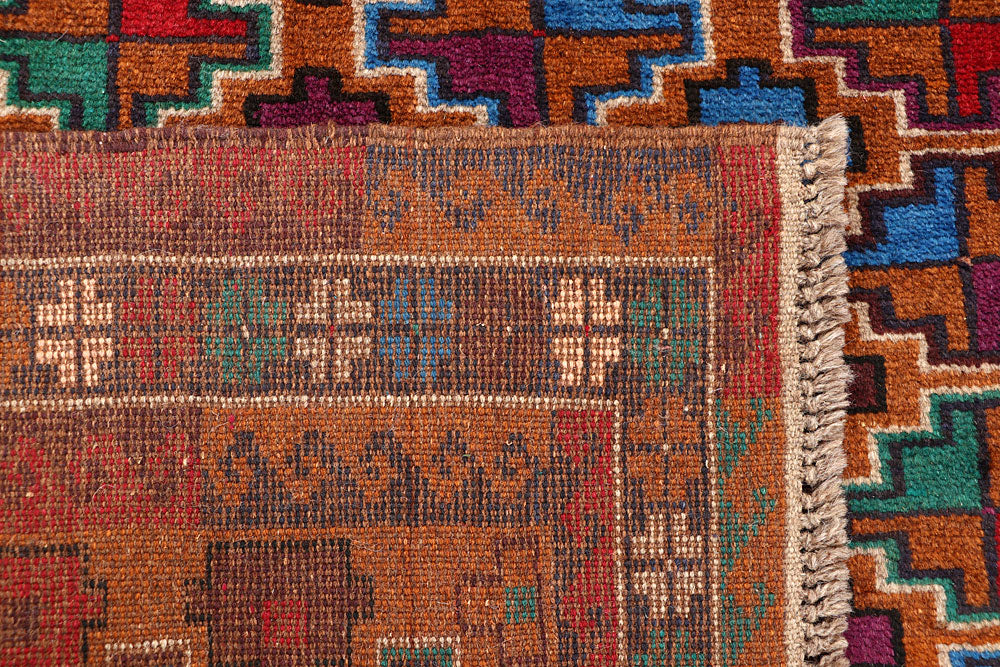 Saddle Brown Baluchi 4' x 5' 11 - No. 63995 - ALRUG Rug Store