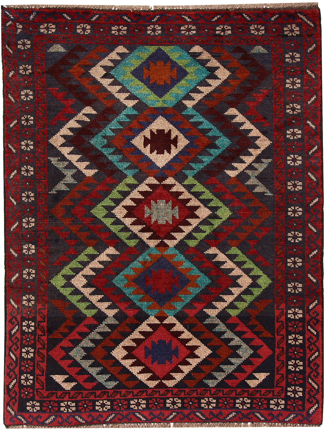 Multi Colored Baluchi 4' x 5' 7 - No. 63996