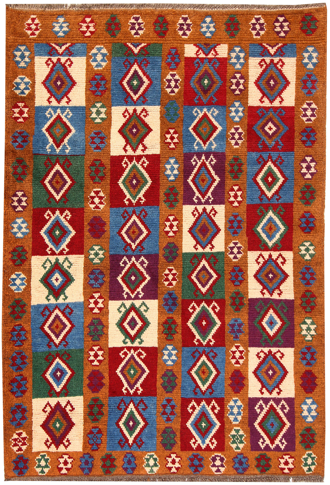 Sandy Brown Baluchi 4' 1 x 5' 9 - No. 63998 - ALRUG Rug Store