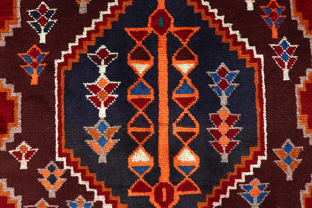 Maroon Baluchi 3' 7 x 6' 3 - No. 64009 - ALRUG Rug Store