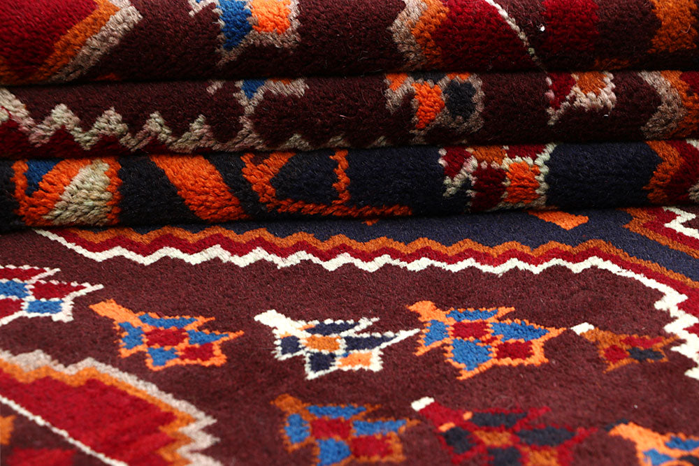 Maroon Baluchi 3' 7 x 6' 3 - No. 64009 - ALRUG Rug Store