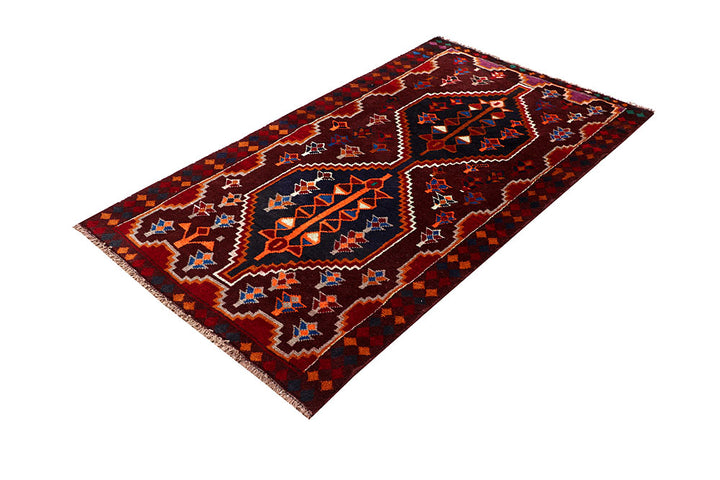 Maroon Baluchi 3' 7 x 6' 3 - No. 64009 - ALRUG Rug Store