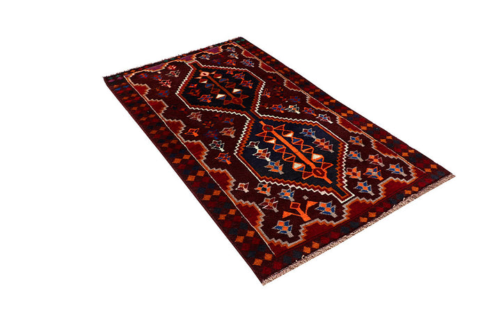 Maroon Baluchi 3' 7 x 6' 3 - No. 64009 - ALRUG Rug Store