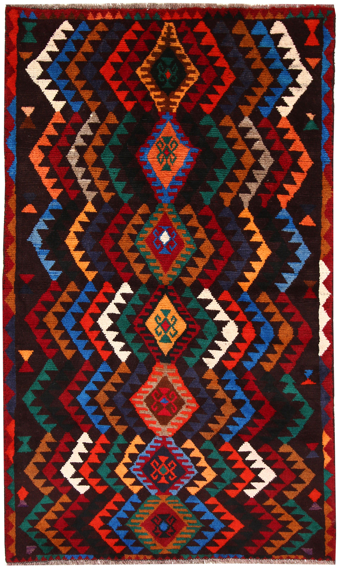 Multi Colored Baluchi 3' 8 x 6' 3 - No. 64010 - ALRUG Rug Store