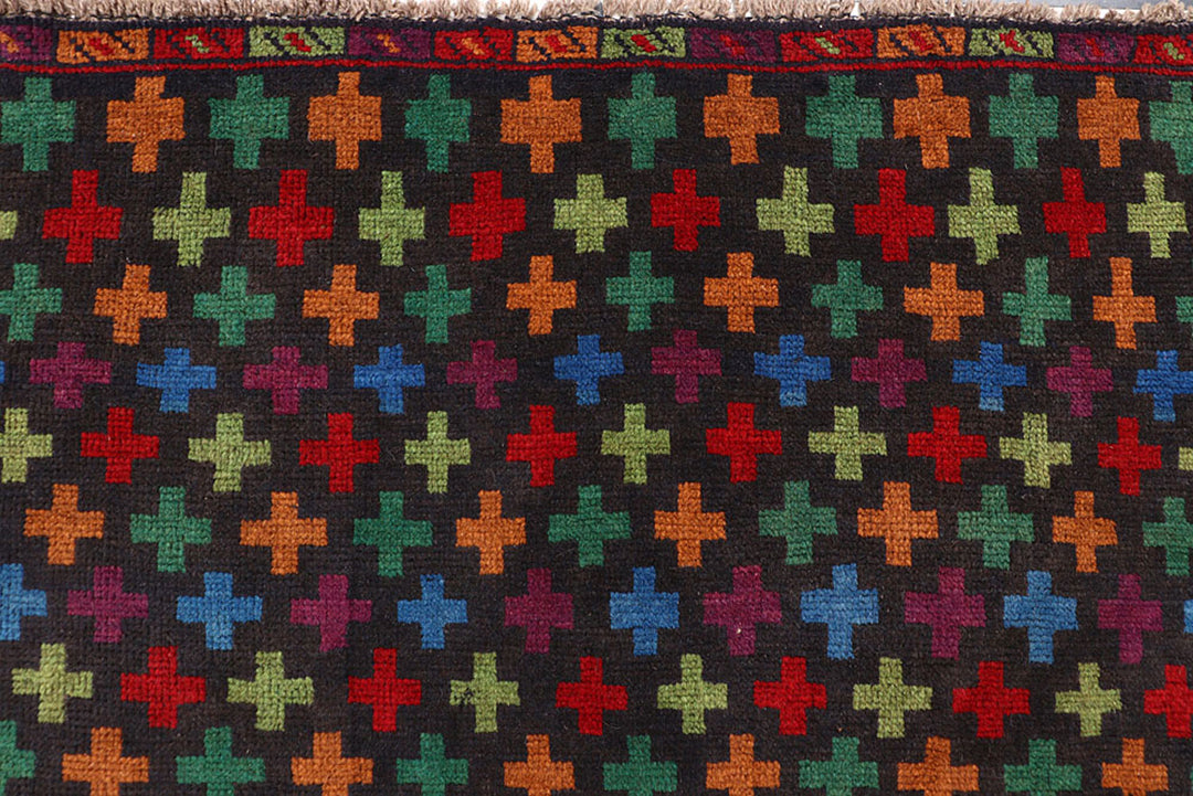 Black Baluchi 4' 3 x 6' 5 - No. 64014