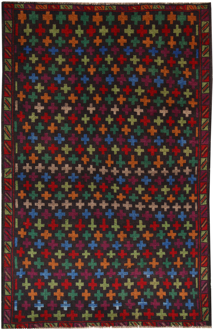 Black Baluchi 4' 3 x 6' 5 - No. 64014