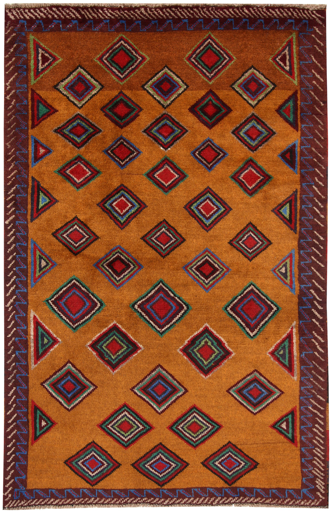Afghan Baluchi Rug 3' 10 x 6' Hand-Knotted