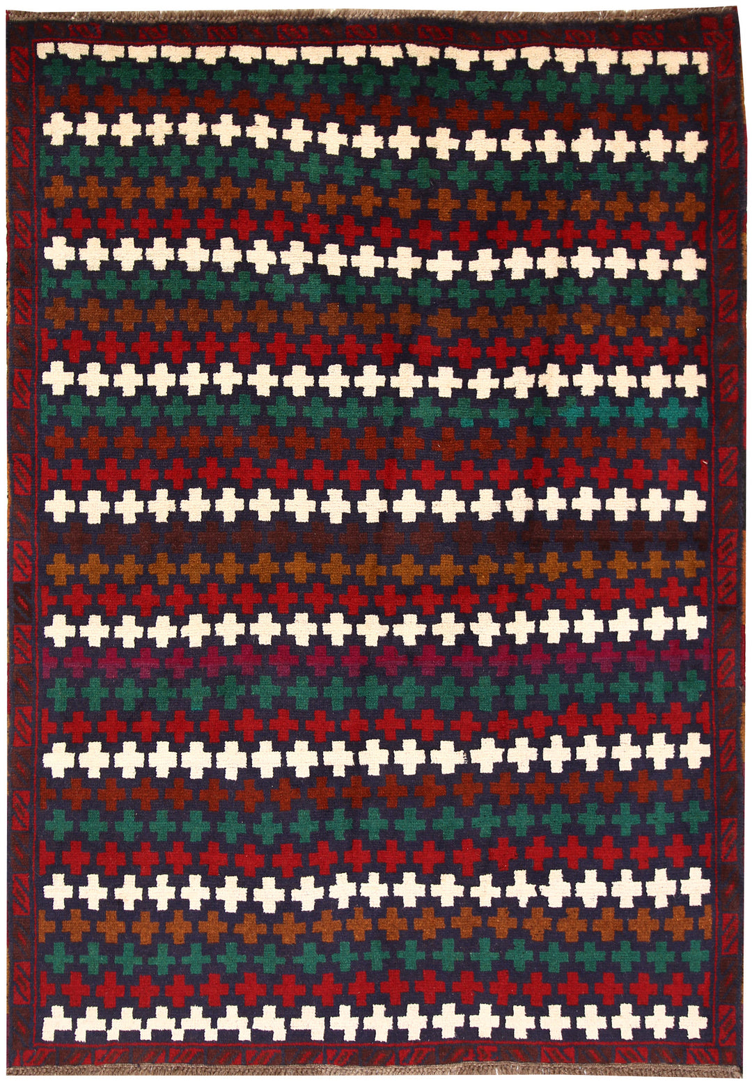Dark Blue Baluchi 4' 4 x 6' 3 - No. 64018 - ALRUG Rug Store
