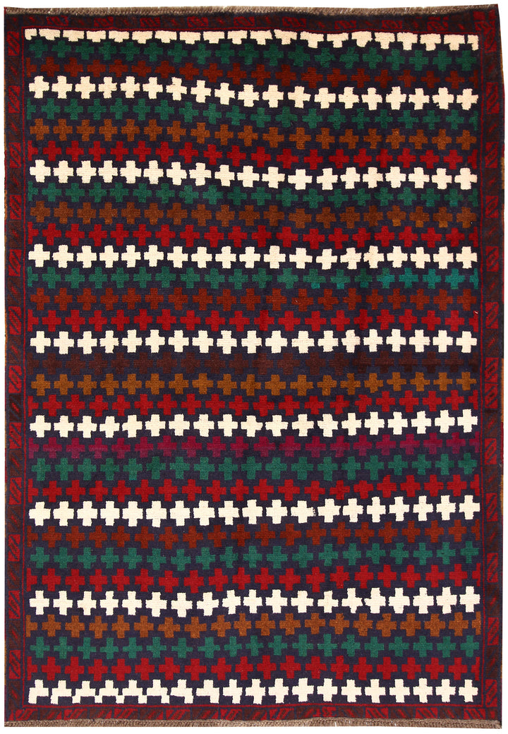 Dark Blue Baluchi 4' 4 x 6' 3 - No. 64018 - ALRUG Rug Store