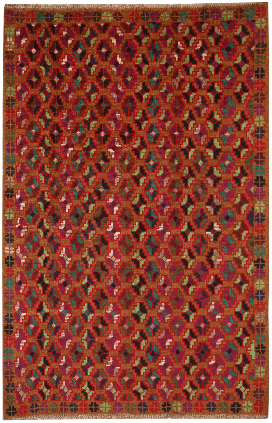 Afghan Baluchi Rug 4' 2 x 6' 2 Hand-Knotted