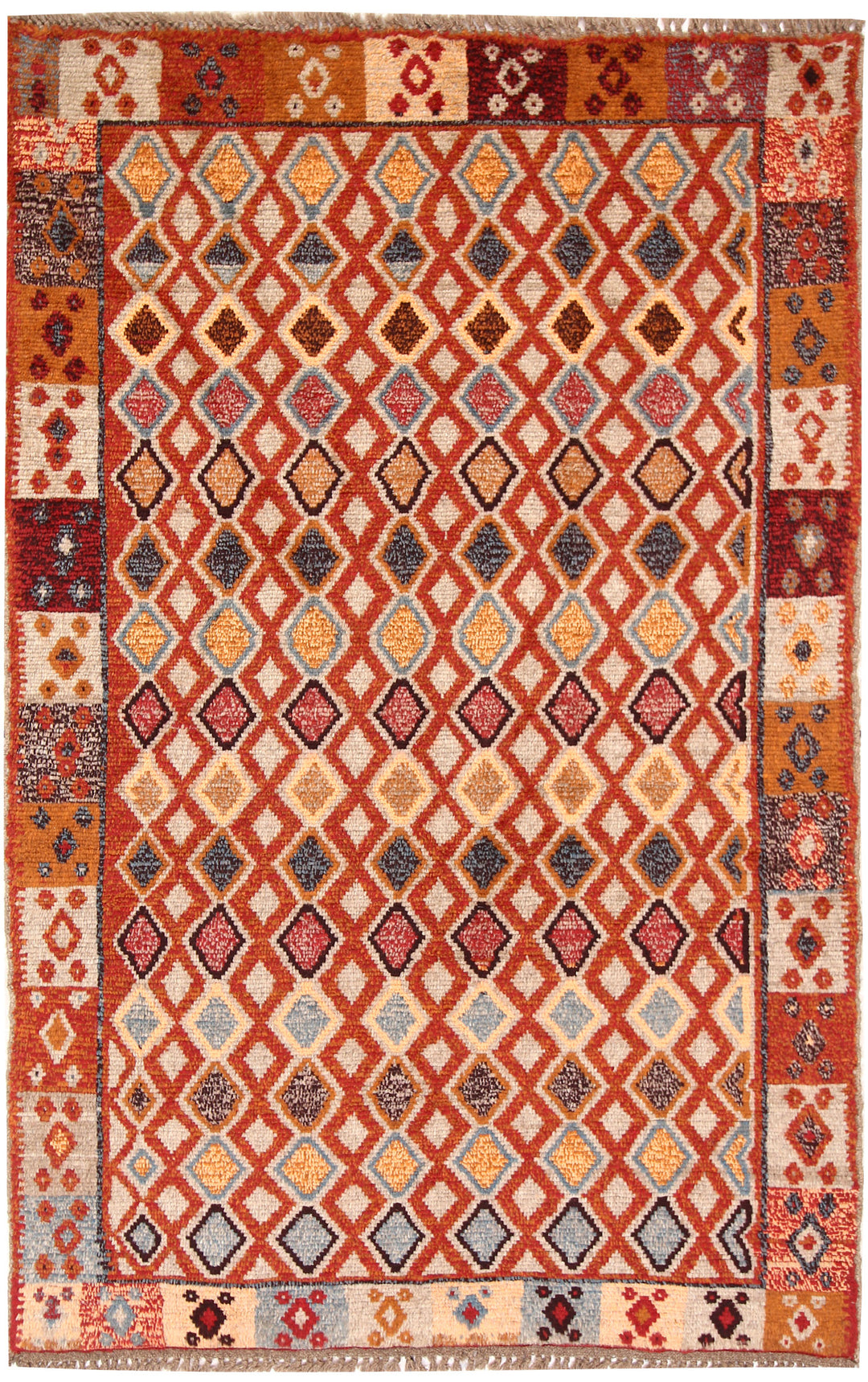 Afghan Baluchi Rug 3' 8" x 5' 9" Hand-Knotted