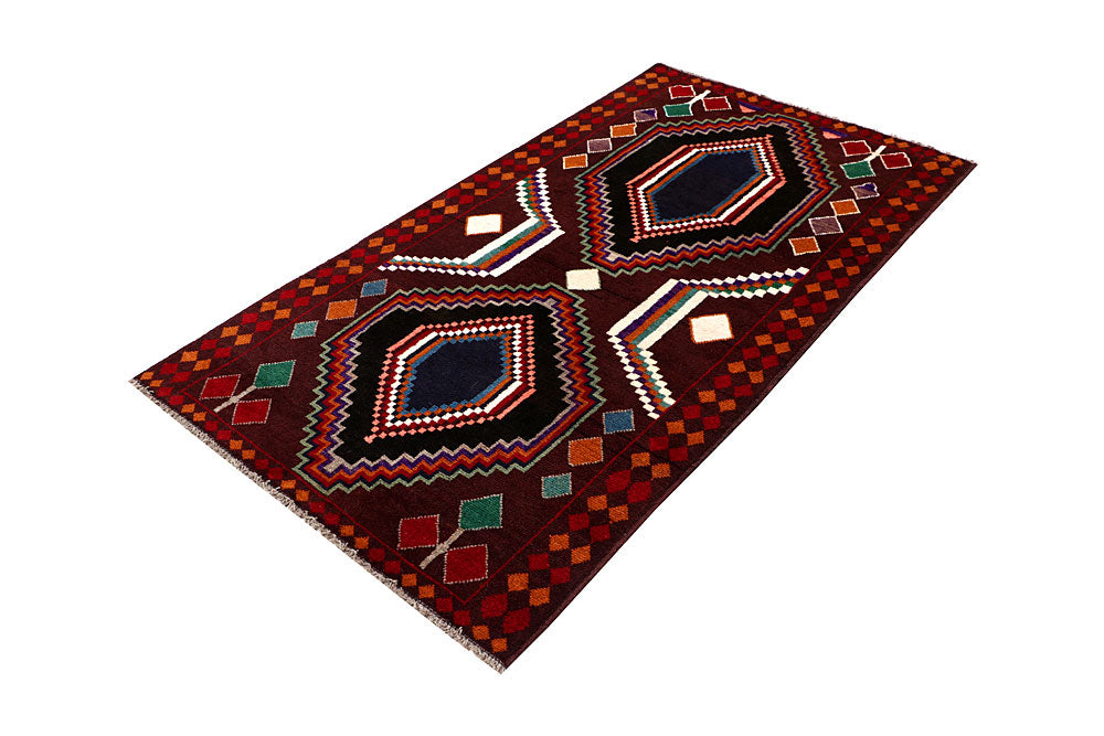 Brown Baluchi 3' 6 x 6' 5 - No. 64028 - ALRUG Rug Store