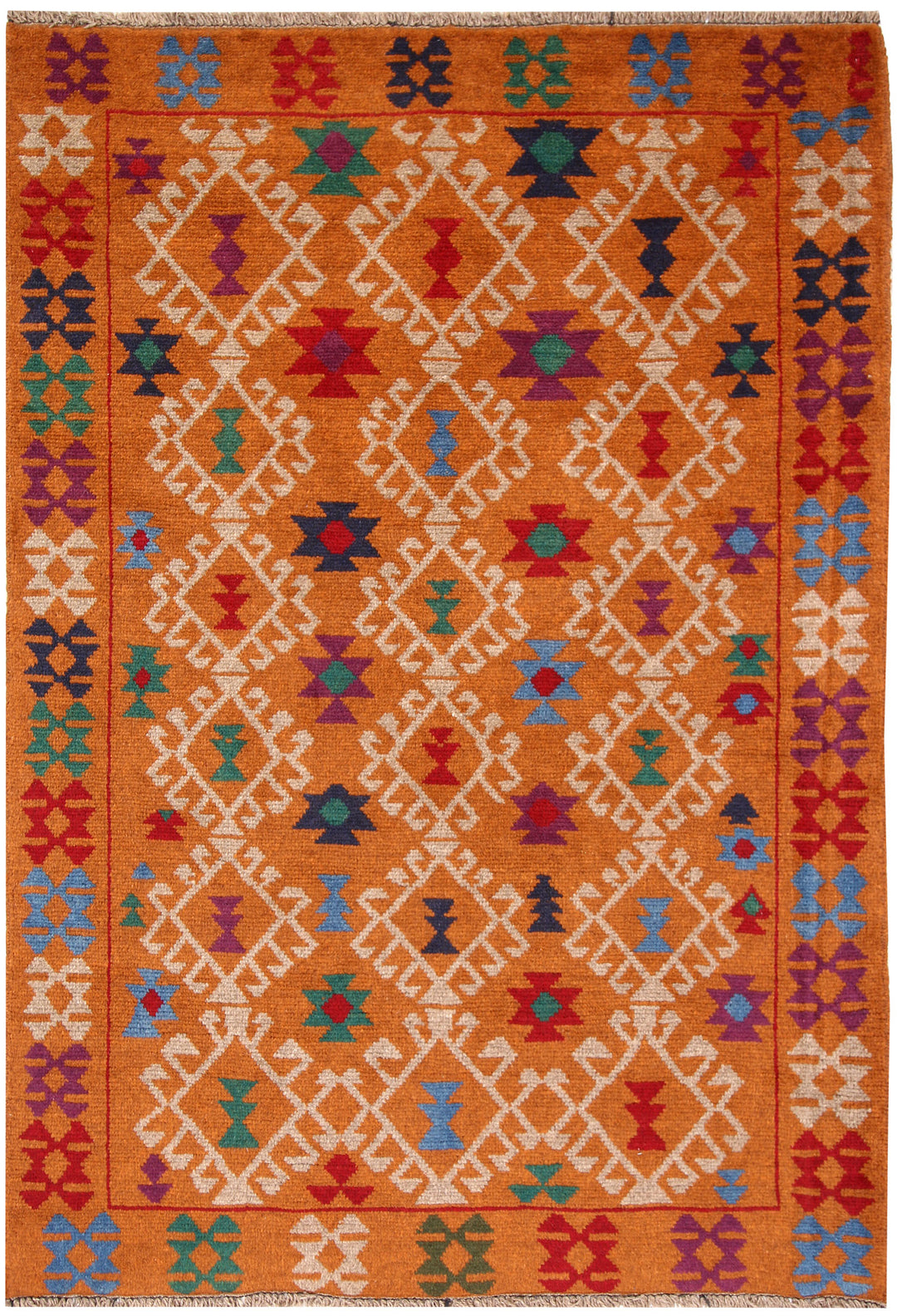 Afghan Peru Baluchi Rug 4' 1 x 5' 10 Hand-Knotted