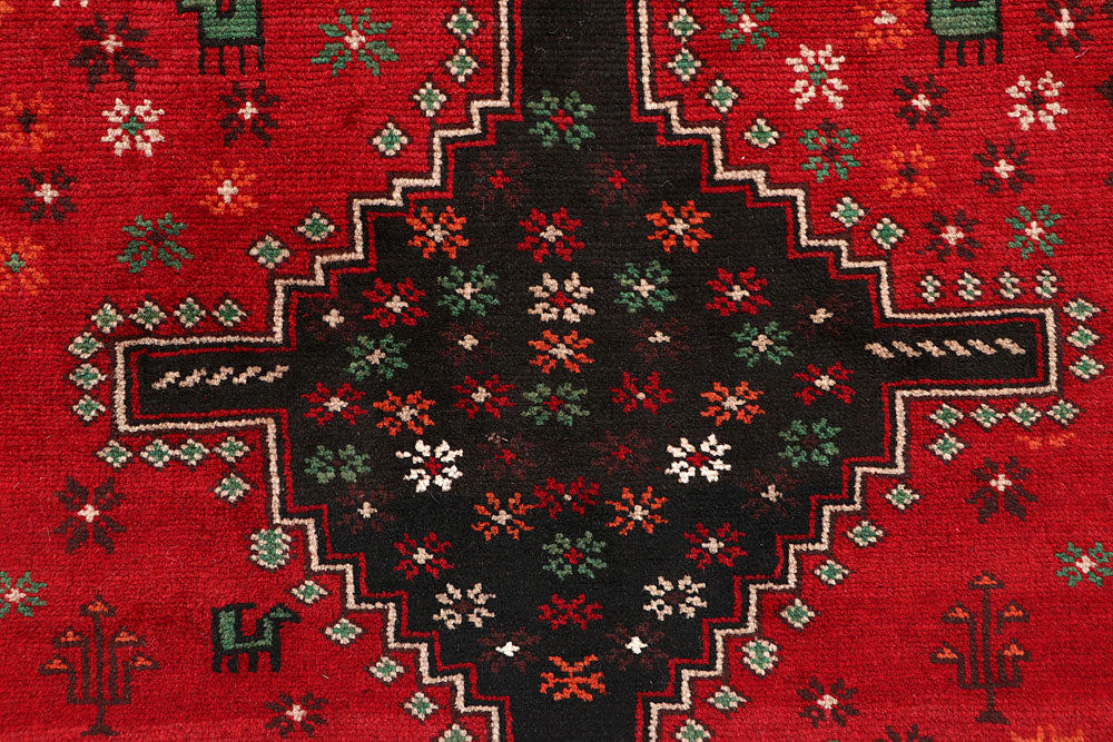 Firebrick Baluchi 4' x 5' 10 - No. 64034 - ALRUG Rug Store