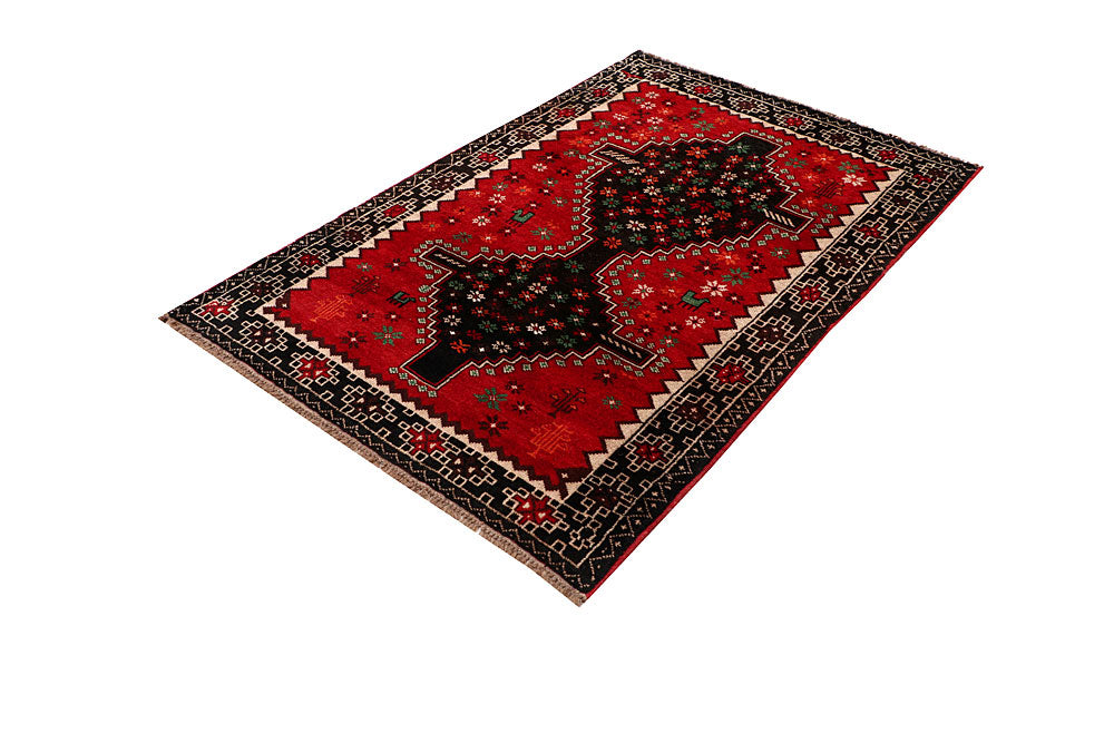 Firebrick Baluchi 4' x 5' 10 - No. 64034 - ALRUG Rug Store