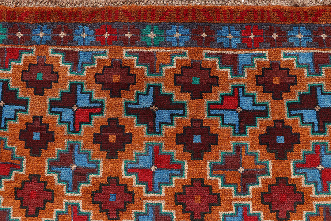 Afghan Baluchi Rug 4' x 6' Hand-Knotted view
