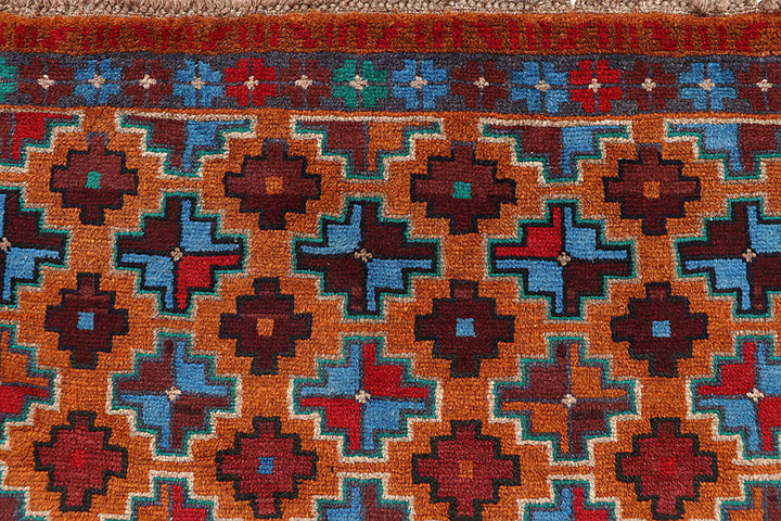 Afghan Baluchi Rug 4' x 6' Hand-Knotted view
