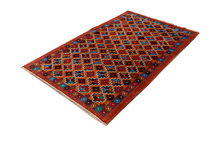 Afghan Baluchi Rug 4' x 6' Hand-Knotted border