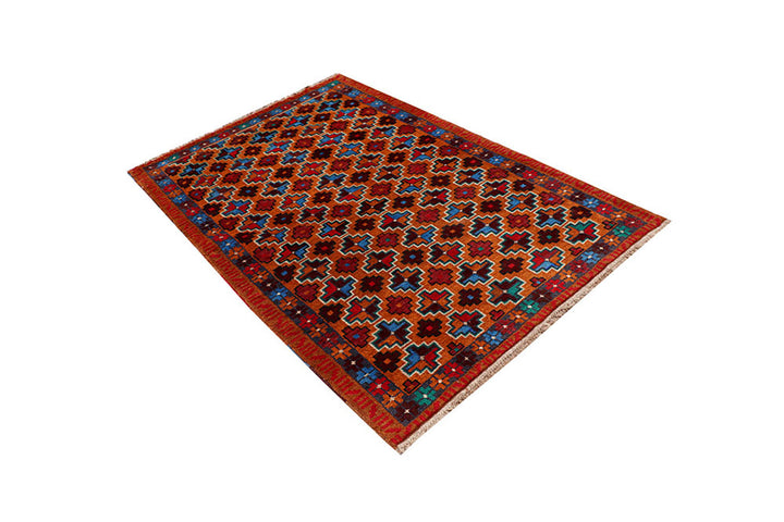 Afghan Baluchi Rug 4' x 6' Hand-Knotted field