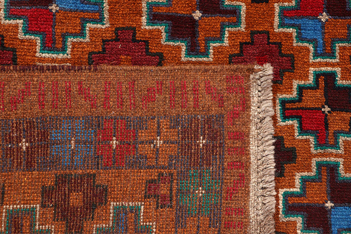 Afghan Baluchi Rug 4' x 6' Hand-Knotted texture