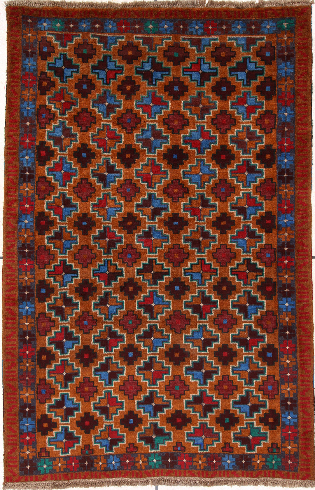Afghan Baluchi Rug 4' x 6' Hand-Knotted