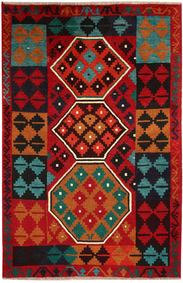 Firebrick Baluchi 3' 10 x 5' 8 - No. 64047 - ALRUG Rug Store