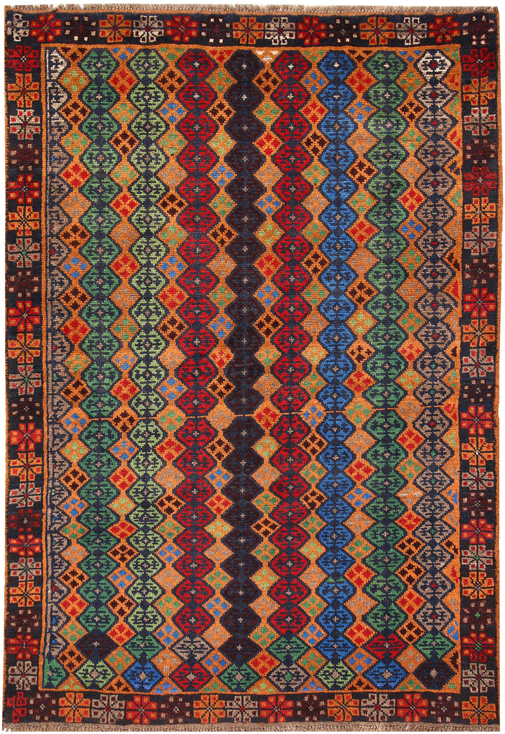 Dark Orange Baluchi 4' 2 x 6' 3 - No. 64059