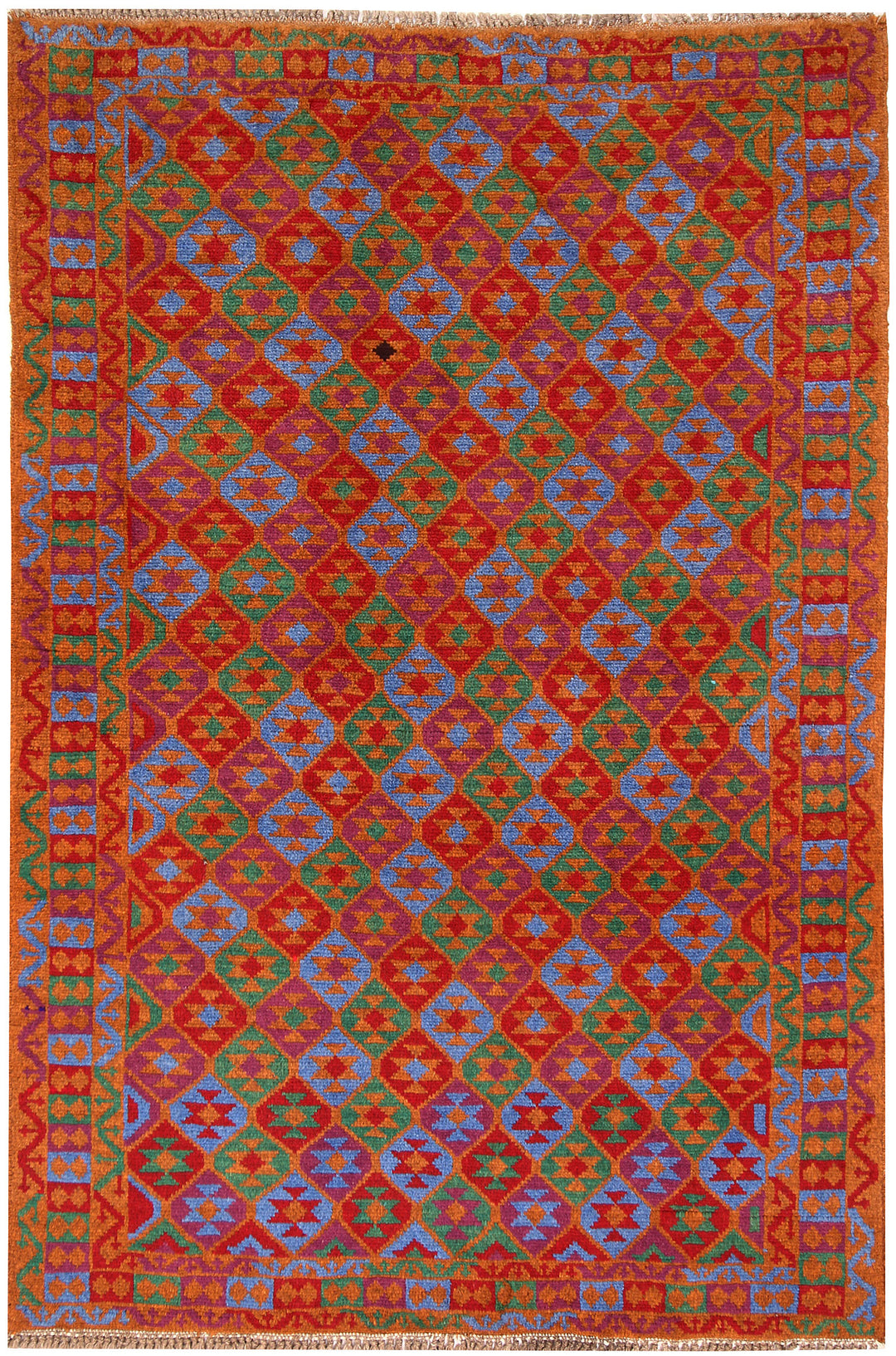 Afghan Baluchi Rug 4' x 6' Hand-Knotted