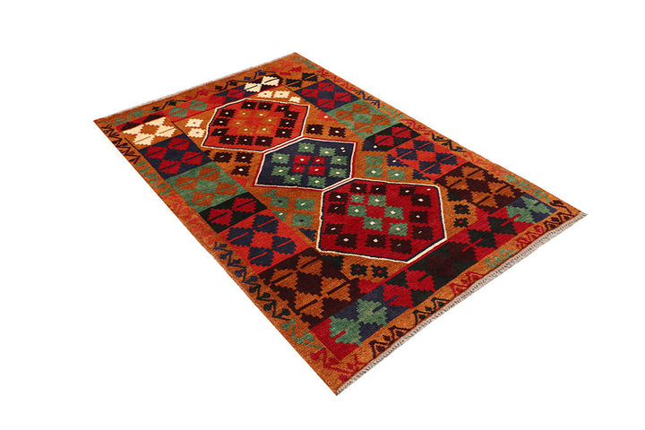 Dark Orange Baluchi 3' 10 x 5' 7 - No. 64063 - ALRUG Rug Store