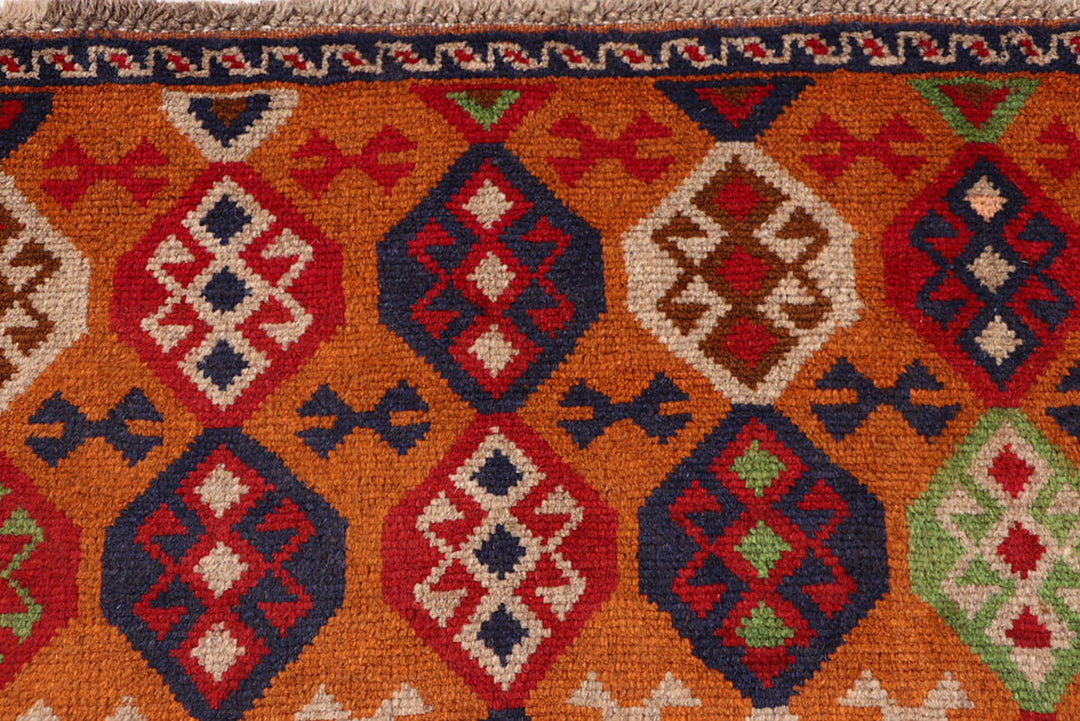 Dark Orange Baluchi 4' 1 x 5' 10 - No. 64065