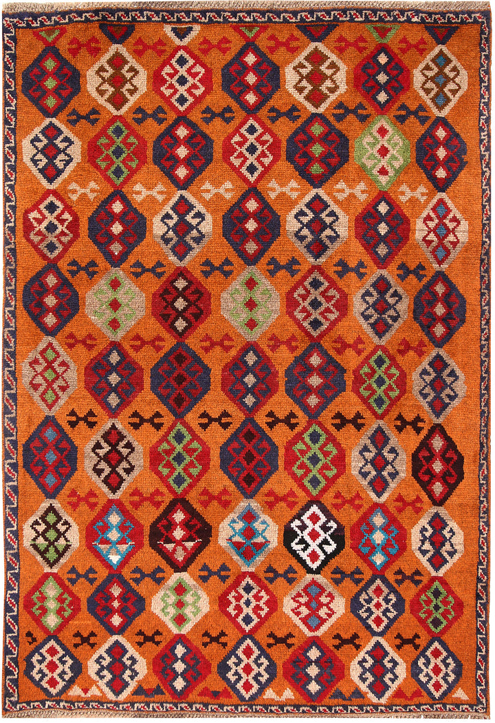 Dark Orange Baluchi 4' 1 x 5' 10 - No. 64065