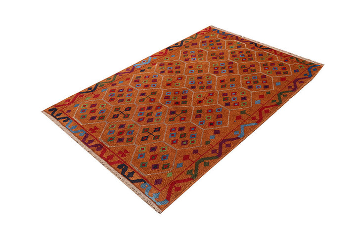 Dark Orange Baluchi 4' x 6' 1 - No. 64067