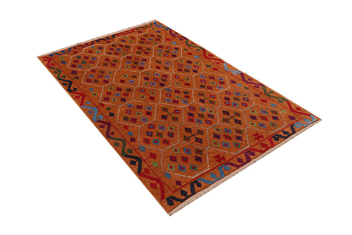 Dark Orange Baluchi 4' x 6' 1 - No. 64067