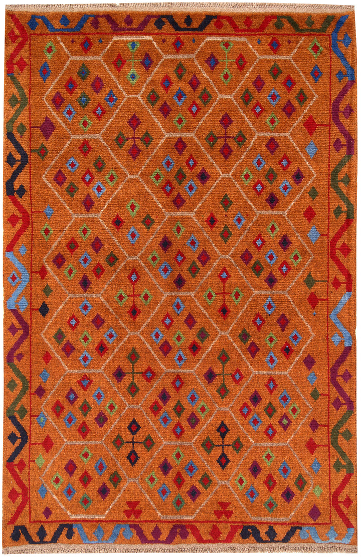Dark Orange Baluchi 4' x 6' 1 - No. 64067