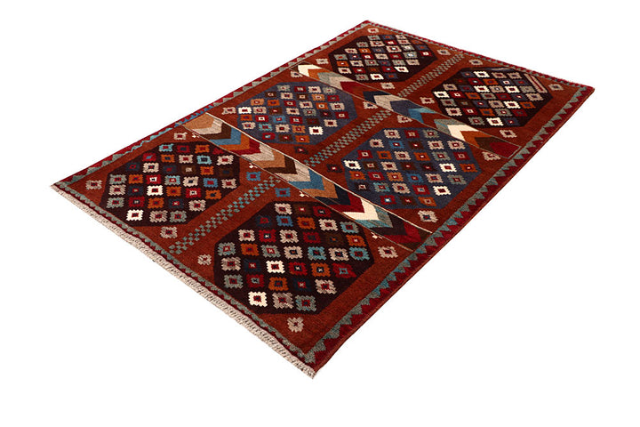 Saddle Brown Baluchi 4' 1 x 6' - No. 64069 - ALRUG Rug Store