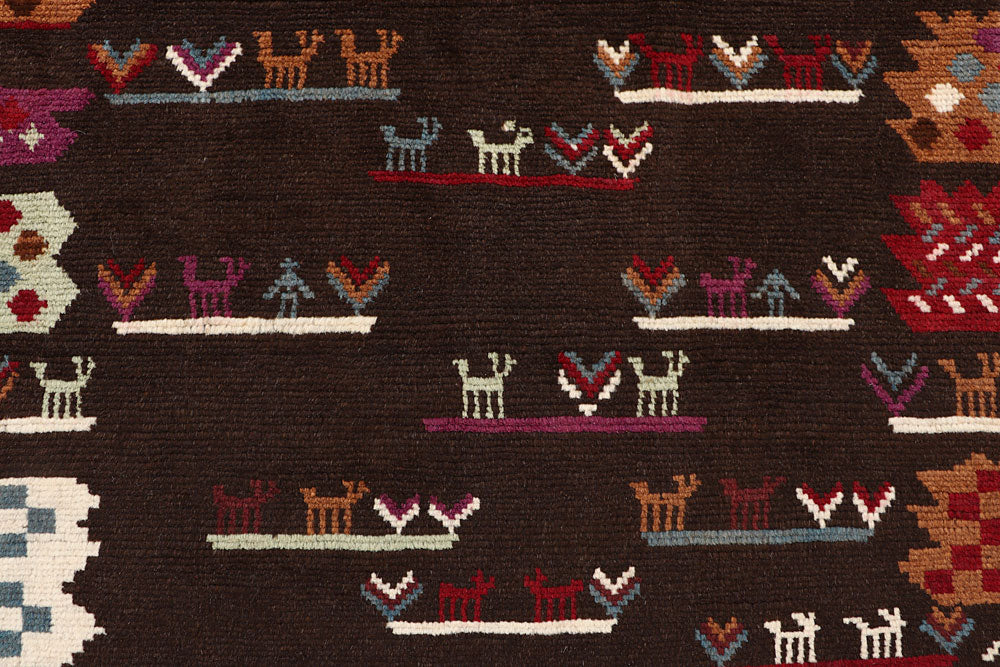 Saddle Brown Baluchi 3' 11 x 5' 9 - No. 64074 - ALRUG Rug Store