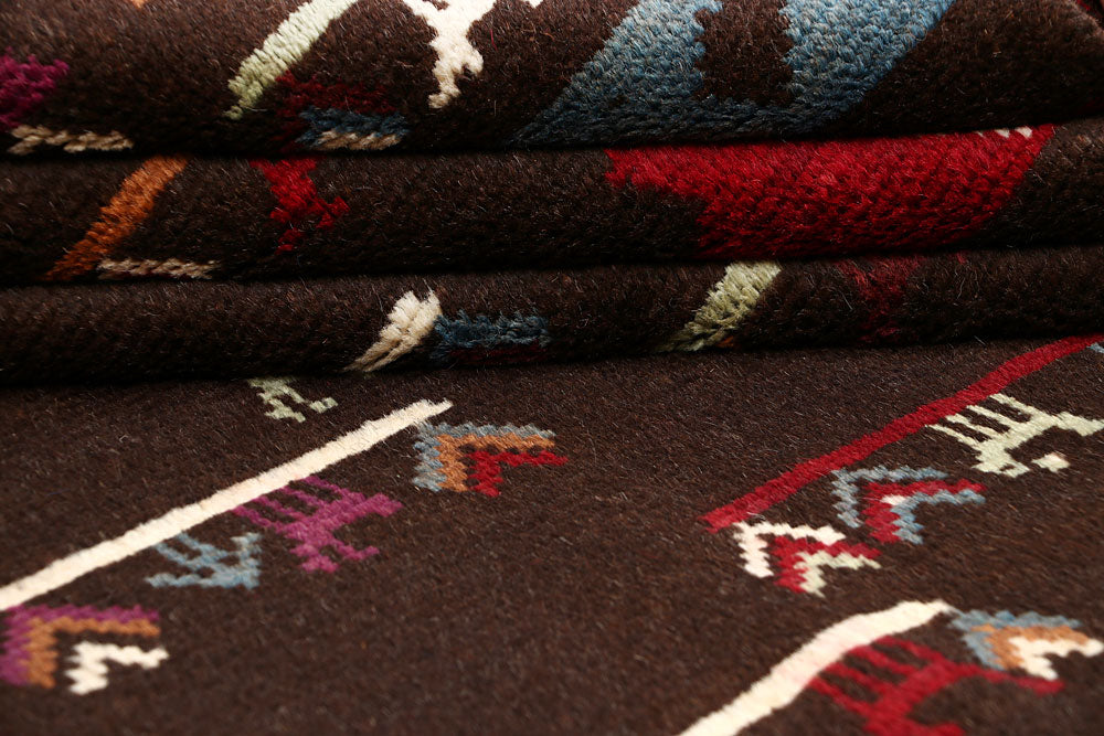 Saddle Brown Baluchi 3' 11 x 5' 9 - No. 64074 - ALRUG Rug Store