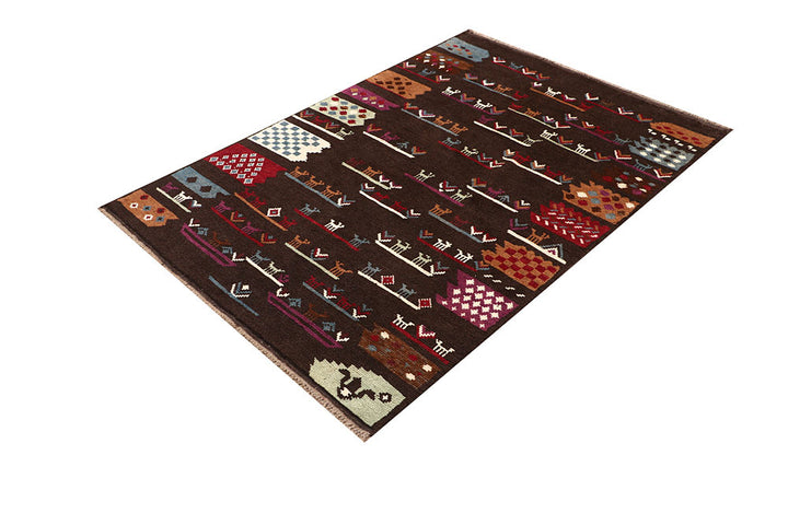 Saddle Brown Baluchi 3' 11 x 5' 9 - No. 64074 - ALRUG Rug Store